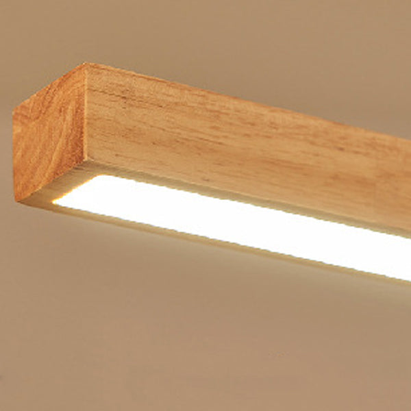 Premium Japanese Rectangular LED Island Chandelier for Dining Room