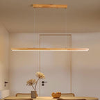 Premium Japanese Rectangular LED Island Chandelier for Dining Room