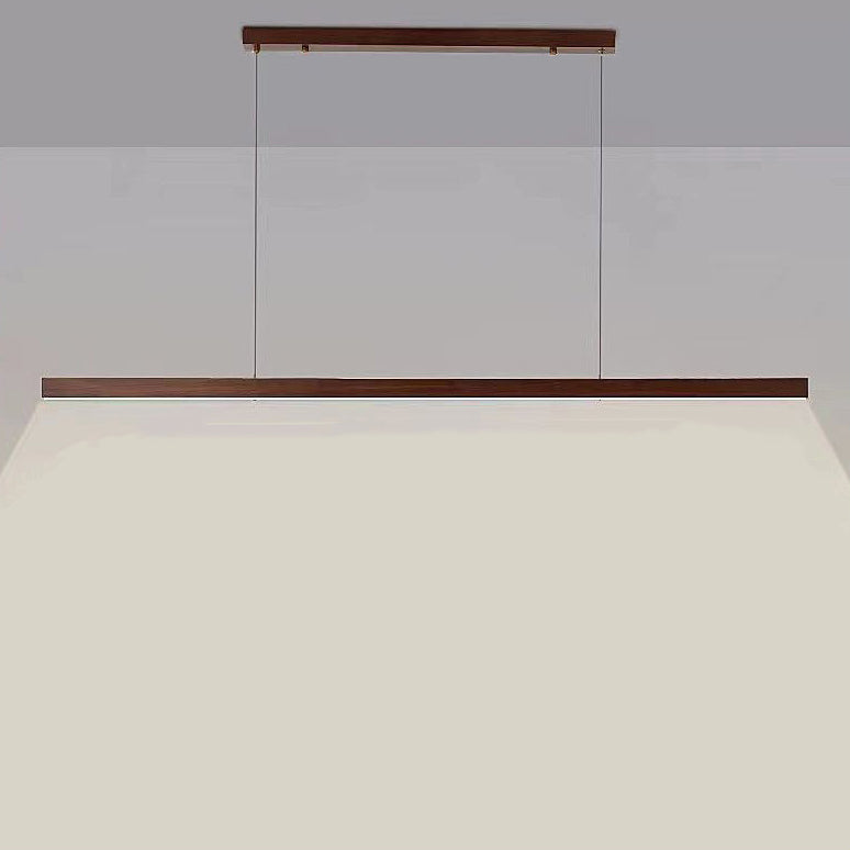 Premium Japanese Rectangular LED Island Chandelier for Dining Room