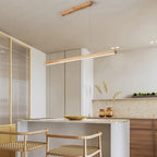 Premium Japanese Rectangular LED Island Chandelier for Dining Room