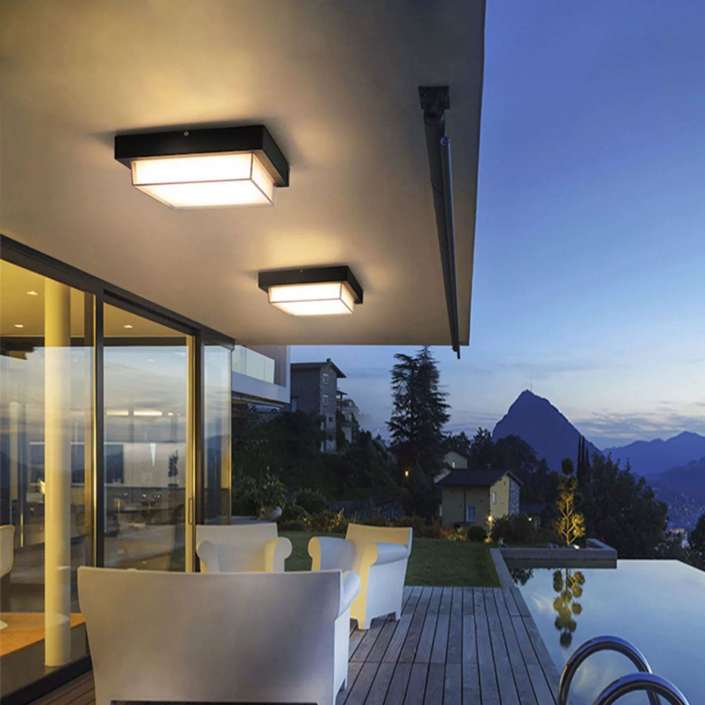 Premium Outdoor Waterproof Square LED Ceiling Light