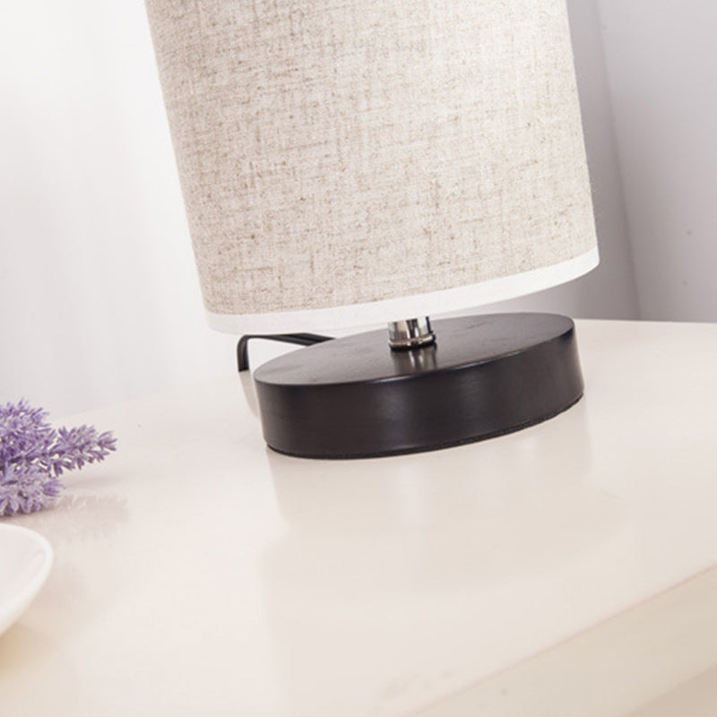 Premium Japanese Cylinder Iron Table Lamp - 1-Light Design for Living Room