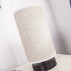 Premium Japanese Cylinder Iron Table Lamp - 1-Light Design for Living Room