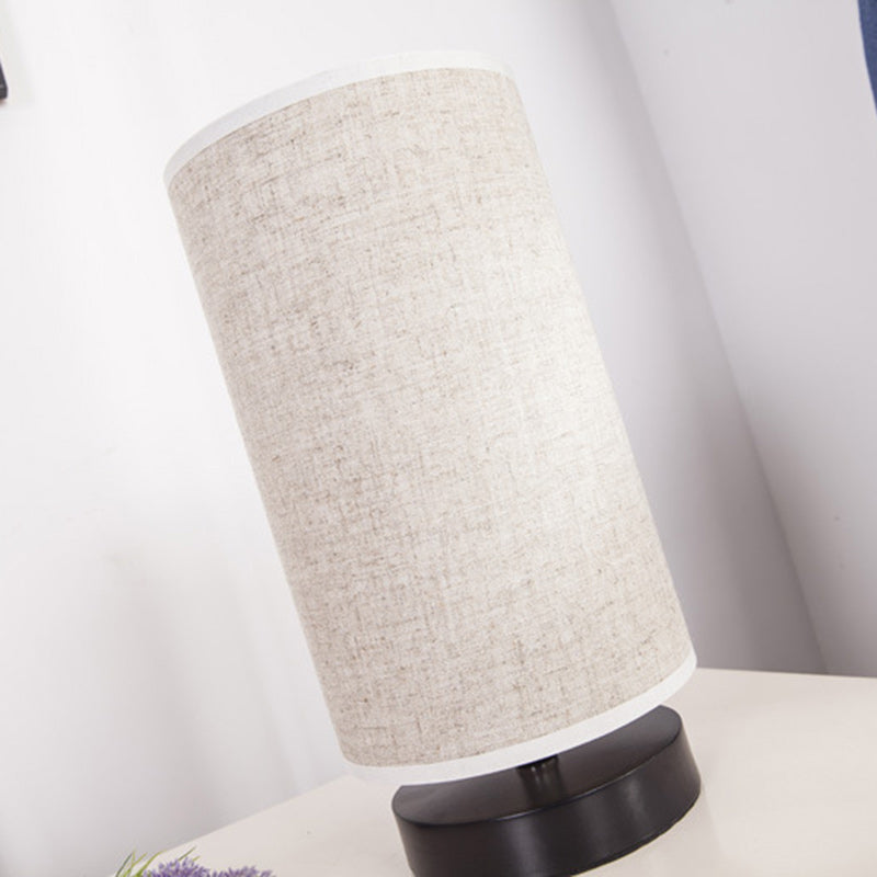 Premium Japanese Cylinder Iron Table Lamp - 1-Light Design for Living Room