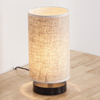 Premium Japanese Cylinder Iron Table Lamp - 1-Light Design for Living Room