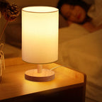 Premium Japanese Cylinder Wood Table Lamp - 1-Light Design for Living Room