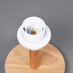 Premium Japanese Cylinder Wood Table Lamp - 1-Light Design for Living Room