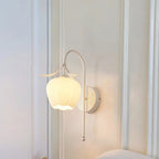 Retro Floral Iron & Glass Sconce