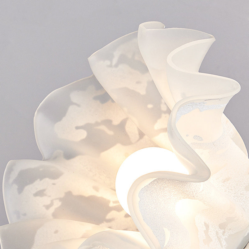 Retro Floral Iron & Glass Sconce
