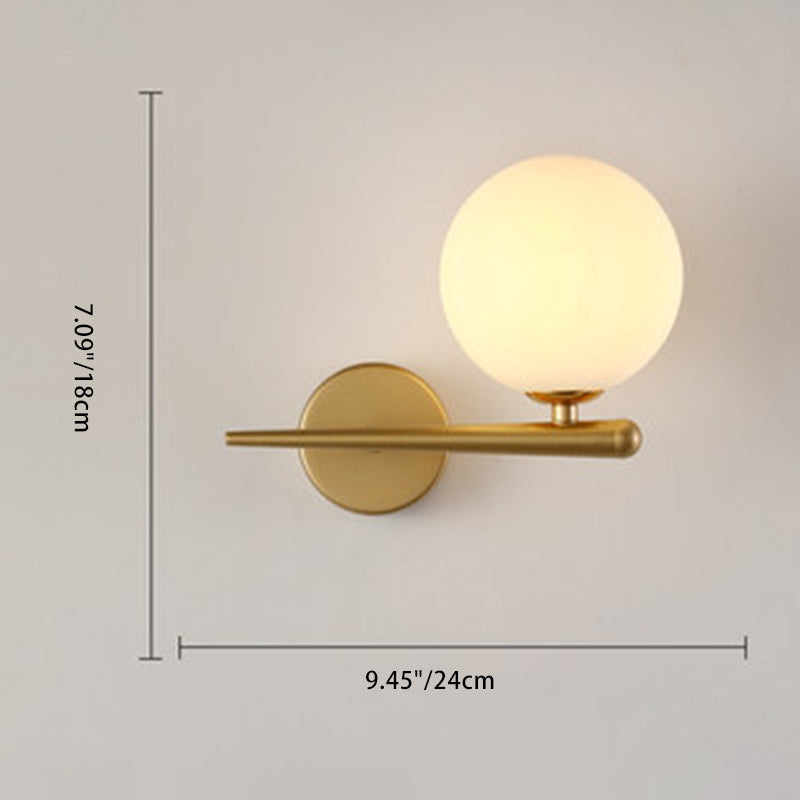Nordic Globe Iron & Glass 1-Light Sconce