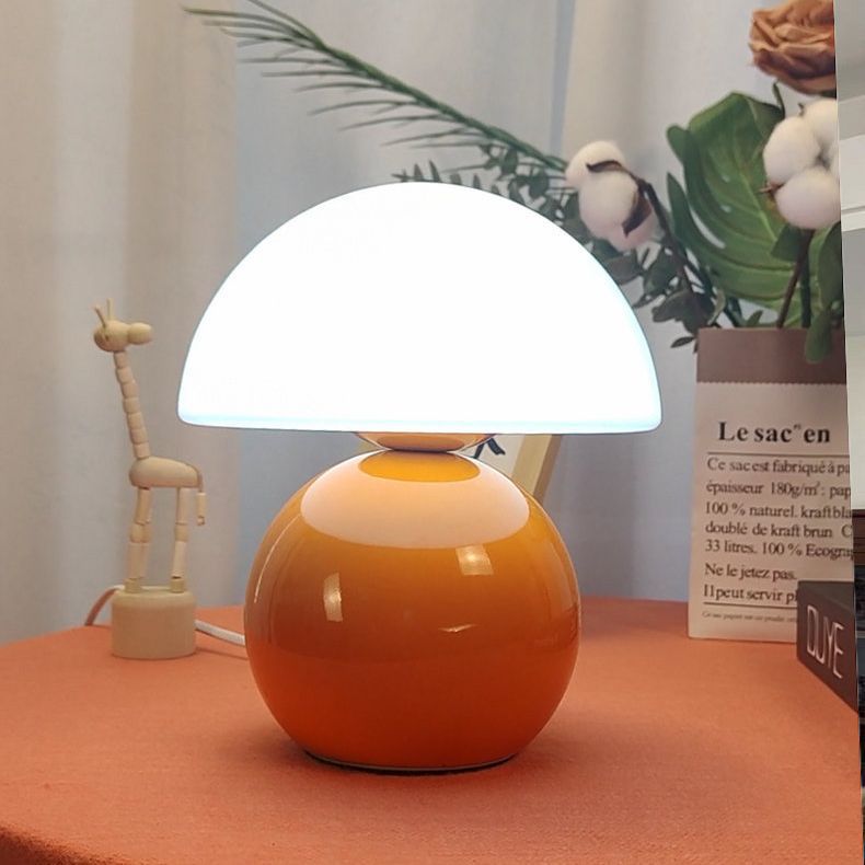 Nordic Round Ceramic Table Lamp - 1-Light Design for Living Room