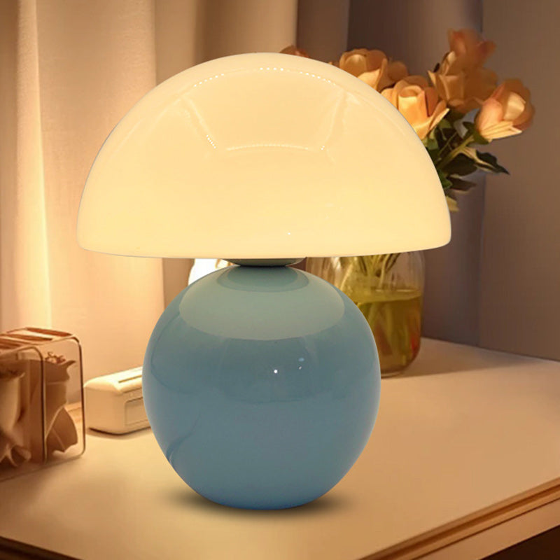 Nordic Round Ceramic Table Lamp - 1-Light Design for Living Room