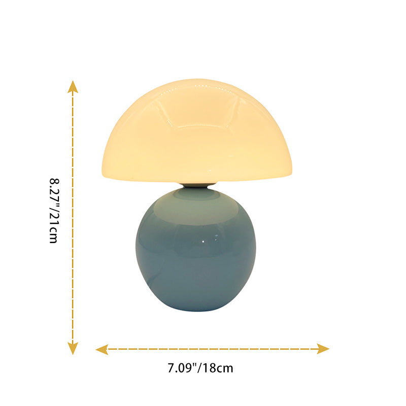 Nordic Round Ceramic Table Lamp - 1-Light Design for Living Room