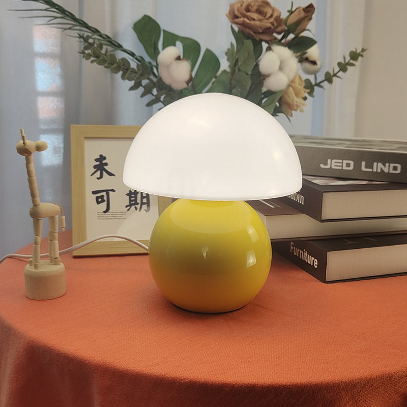 Nordic Round Ceramic Table Lamp - 1-Light Design for Living Room