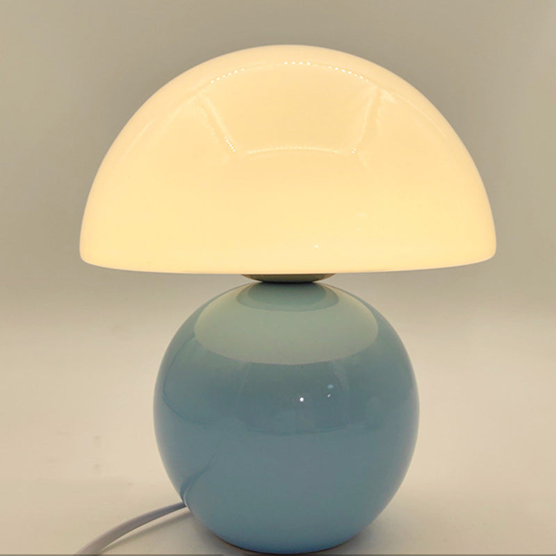 Nordic Round Ceramic Table Lamp - 1-Light Design for Living Room