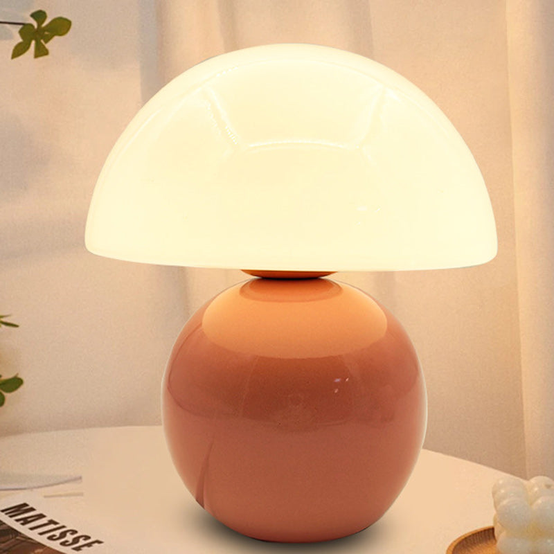 Nordic Round Ceramic Table Lamp - 1-Light Design for Living Room