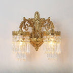French Copper Crystal Wall Sconce