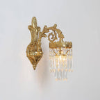 French Copper Crystal Wall Sconce