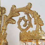 French Copper Crystal Wall Sconce