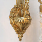 French Copper Crystal Wall Sconce