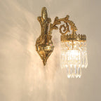 French Copper Crystal Wall Sconce