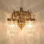 French Copper Crystal Wall Sconce