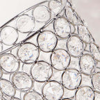 Premium Modern Cylinder Iron and Crystal 1-Light Table Lamp for Living Room