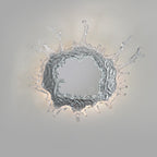 Modern Stainless Steel LED Wall Sconce with Acrylic Water