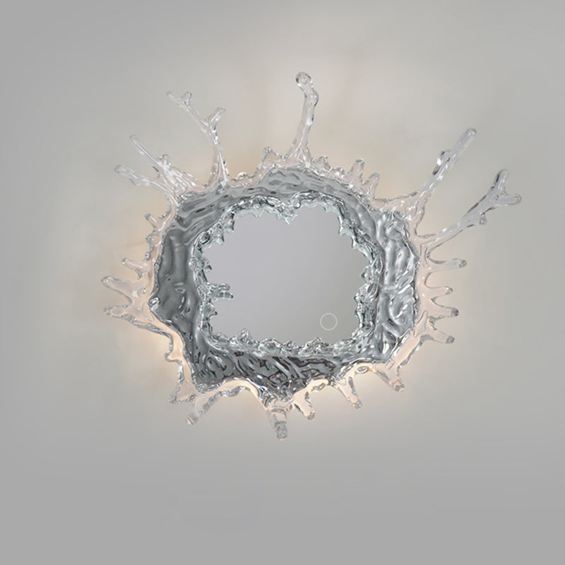 Modern Stainless Steel LED Wall Sconce with Acrylic Water