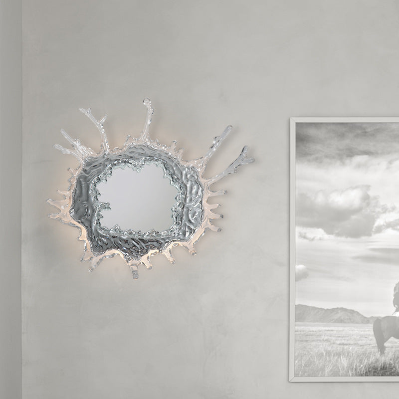 Modern Stainless Steel LED Wall Sconce with Acrylic Water