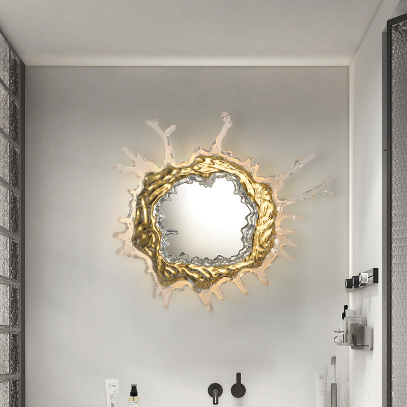 Modern Stainless Steel LED Wall Sconce with Acrylic Water