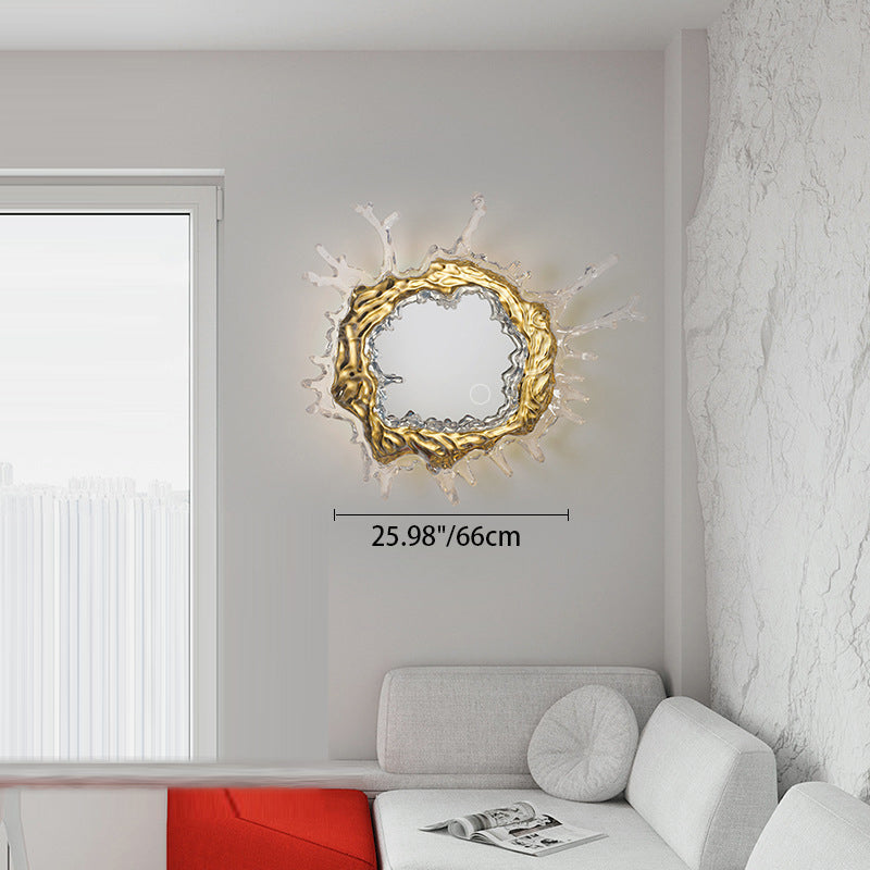 Modern Stainless Steel LED Wall Sconce with Acrylic Water