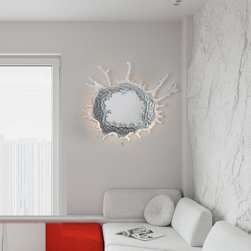 Modern Stainless Steel LED Wall Sconce with Acrylic Water
