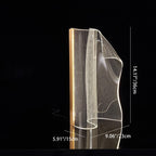 Modern Irregular Transparent LED Table Lamp - Aluminum & Acrylic for Bedroom