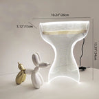 Modern Irregular Transparent LED Table Lamp - Aluminum & Acrylic for Bedroom