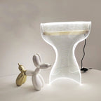 Modern Irregular Transparent LED Table Lamp - Aluminum & Acrylic for Bedroom