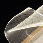 Modern Irregular Transparent LED Table Lamp - Aluminum & Acrylic for Bedroom