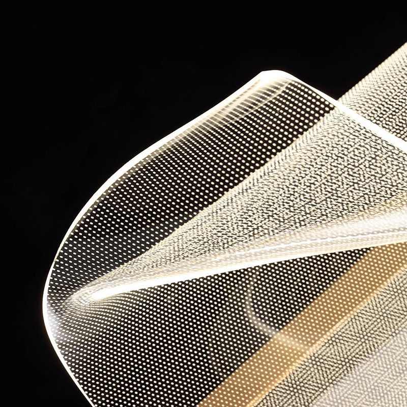 Modern Irregular Transparent LED Table Lamp - Aluminum & Acrylic for Bedroom