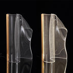 Modern Irregular Transparent LED Table Lamp - Aluminum & Acrylic for Bedroom