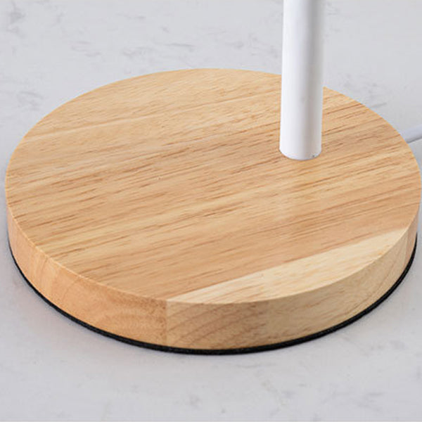 Adjustable Modern Minimalist Iron and Wood Table Lamp - 1-Light Design for Bedroom