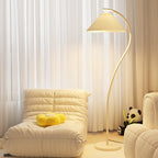 Minimalist Pleated Fabric Floor Lamp - 1-Light Design for Living Room