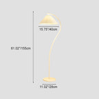 Minimalist Pleated Fabric Floor Lamp - 1-Light Design for Living Room