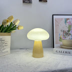 Nordic Mushroom Glass USB LED Table Lamp for Bedroom