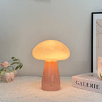 Nordic Mushroom Glass USB LED Table Lamp for Bedroom