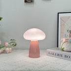 Nordic Mushroom Glass USB LED Table Lamp for Bedroom