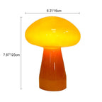 Nordic Mushroom Glass USB LED Table Lamp for Bedroom
