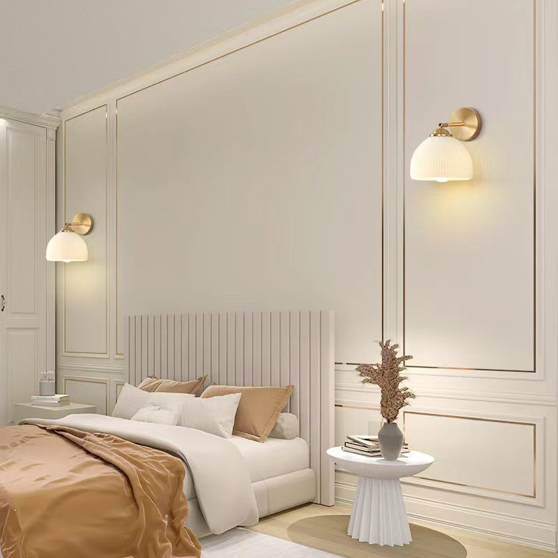 French Dome Glass Wall Sconce