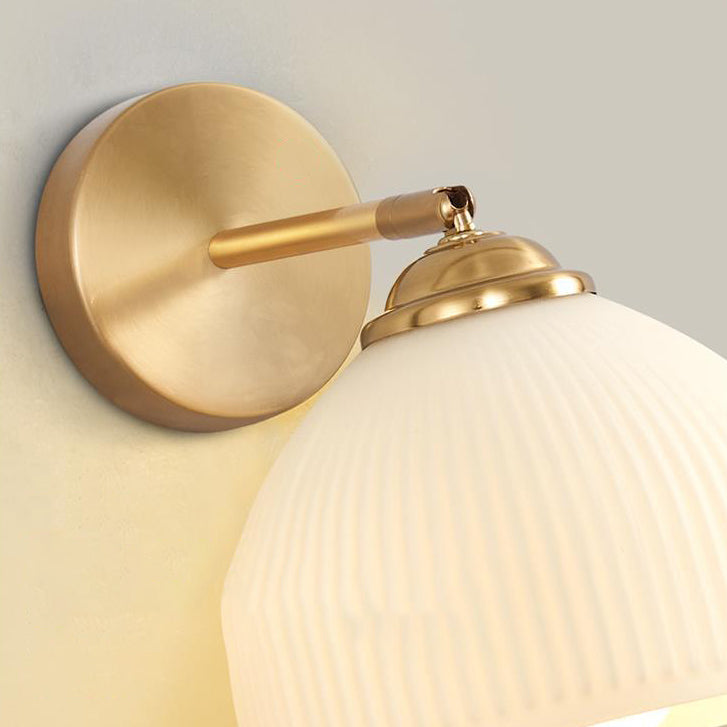 French Dome Glass Wall Sconce