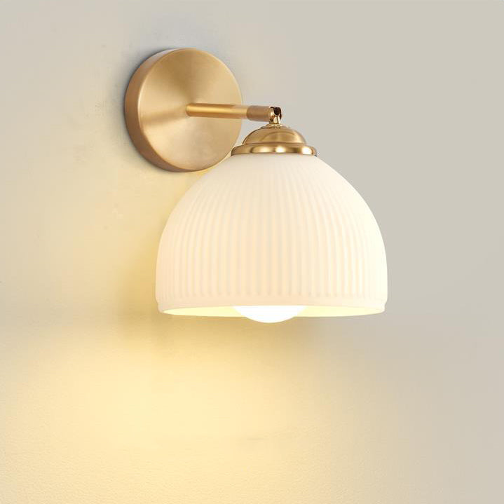 French Dome Glass Wall Sconce