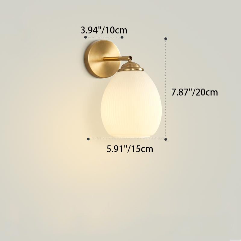 French Dome Glass Wall Sconce
